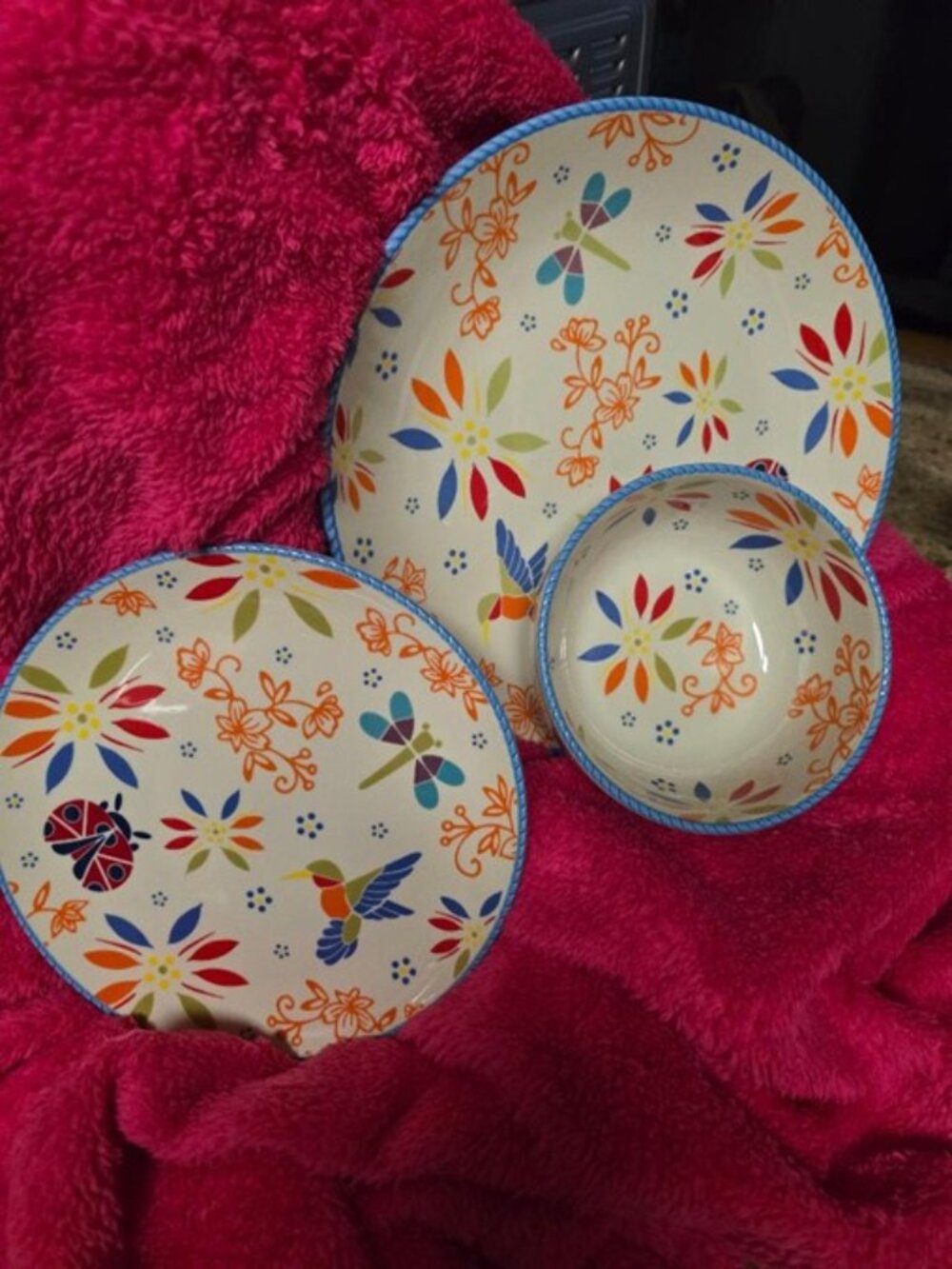 Temp-tations 12 Piece Dinnerware - Seasonal Garden Complete Service for 4